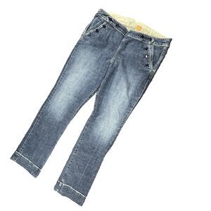 Anthropologie Pilcro & the Letterpress Jeans Sz 28 Gingham Interior Back Buckle